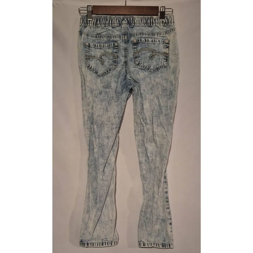 Justice Girls Bleached Distressed Girlfriend‎ Jeans Size 10